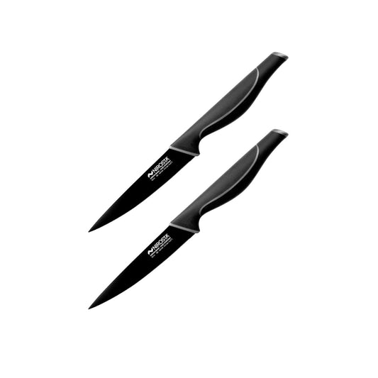 Set de 2 couteaux d'office 24 cm en inox Nirosta Black Edition
