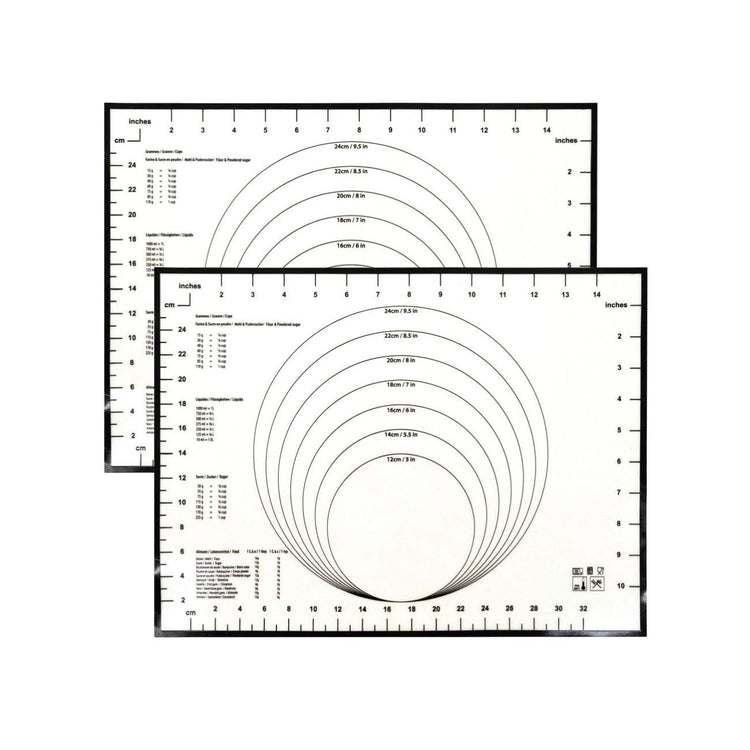 Ensemble de 2 Tapis de cuisson en silicone 40 x 30 cm Zenker Smart Pastry