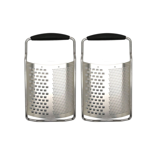 Ensemble de 2 Râpes à fromage inox 2 en 1 de 22 cm Fackelmann