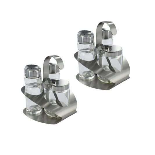 Ensemble de 2 Ensemble pour moutarde, sel et poivre Fackelmann