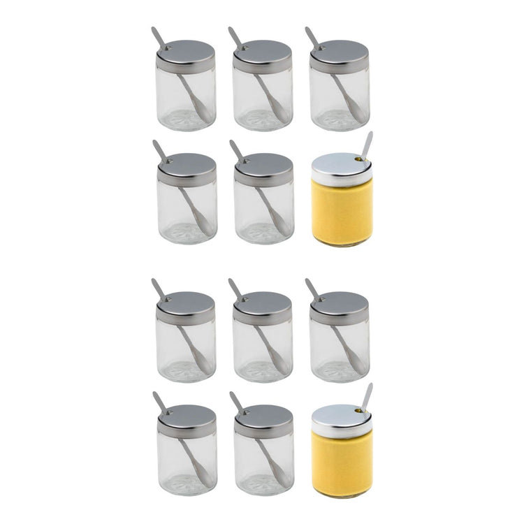 Ensemble de 12 pots à moutarde avec Cuillères Fackelmann