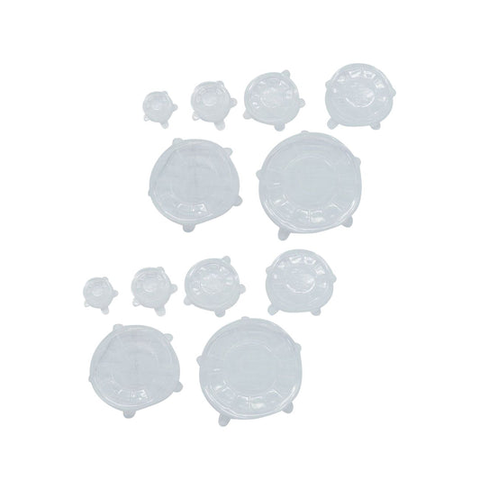 Ensemble de 12 couvercles de conservation en silicone étirable de 6 à 20 cm Fackelmann Basic