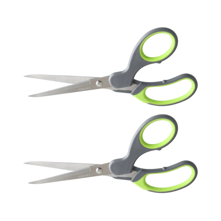 Ensemble de 2 Ciseaux à prise souple Nirosta