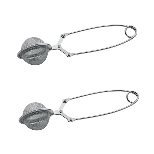 Ensemble de 2 Boules à thé type Pinces à thé en inox 15 cm Fackelmann