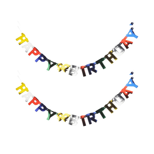 Ensemble de 2 Banderoles Happy Birthday Fackelmann Rio Party