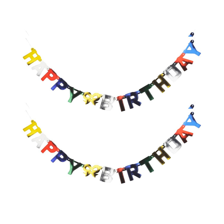 Ensemble de 2 Banderoles Happy Birthday Fackelmann Rio Party