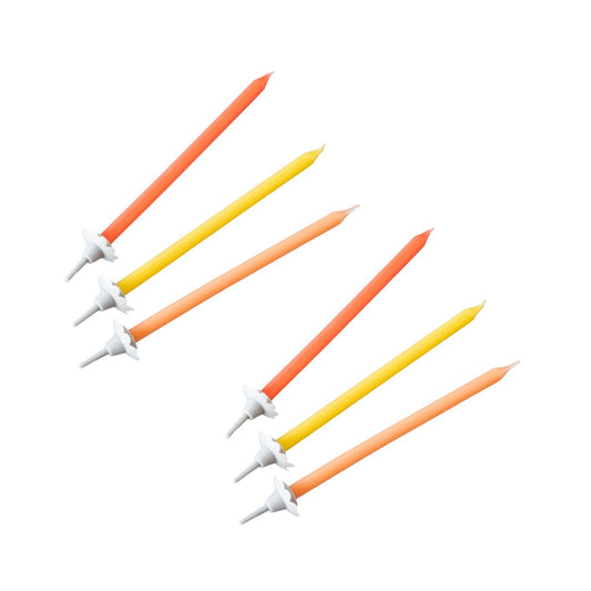 Ensemble de 24 bougies d'anniversaire et 24 bobèches Fackelmann Rio Party