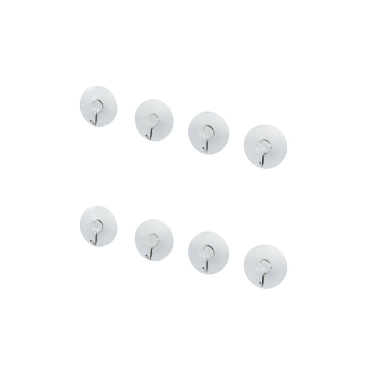 Ensemble de 8 crochets muraux à ventouse transparents Fackelmann Tecno