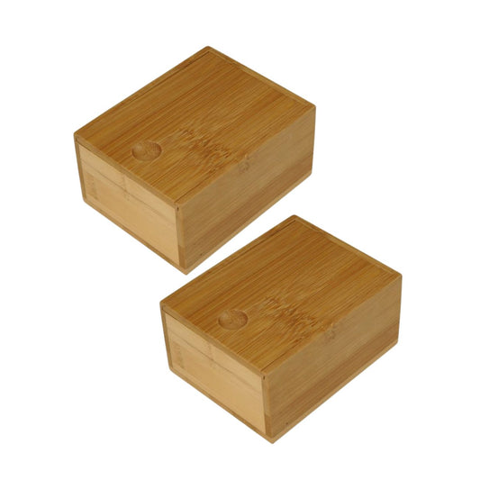 Ensemble de 2 Boîtes à savon en bambou avec couvercle Fackelmann Tecno