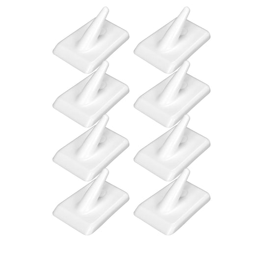 Ensemble de 8 crochets muraux adhésifs blancs Fackelmann Tecno