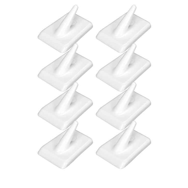 Ensemble de 8 crochets muraux adhésifs blancs Fackelmann Tecno