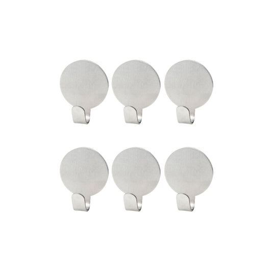 Ensemble de 6 crochets adhésifs ronds Fackelmann Tecno