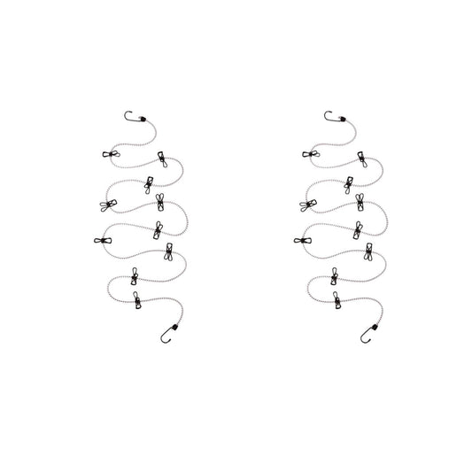 Ensemble de 2 Fils à linge extensible 2,5 à 4,5 m Fackelmann Tecno