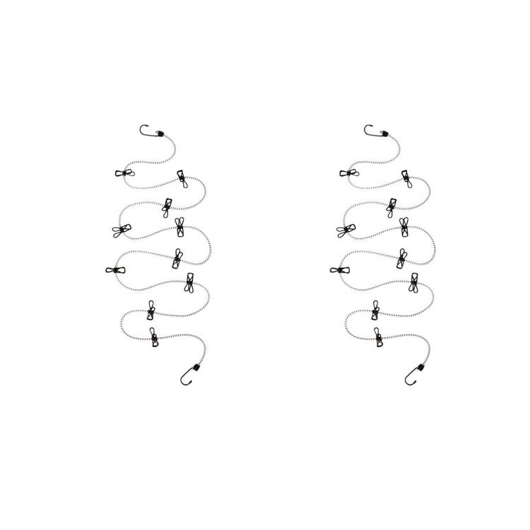 Ensemble de 2 Fils à linge extensible 2,5 à 4,5 m Fackelmann Tecno