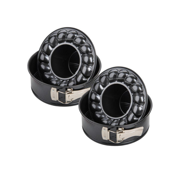 Lot de 2 moules à manqué 18/18 cm en acier Black mettallic Black mettallic Zenker Black mettallic