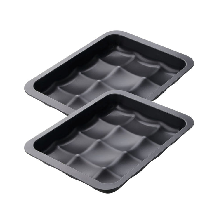 Ensemble de 2 Moules 12 mini pains ou brioches 36 x 27 cm Zenker Black Metallic