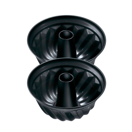 Lot de 2 moules à gâteaux 25/25/11,5 cm en acier Black mettallic Black mettallic Zenker Black mettallic