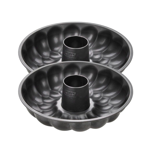 Lot de 2 moules à gâteaux 32/32 cm en acier Black mettallic Black mettallic Zenker Black mettallic
