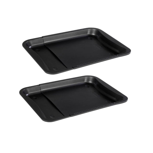 Lot de 2 moules à gâteaux 35-52/32/3 cm en acier Black mettallic Black mettallic Zenker Black mettallic