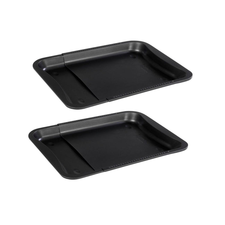 Lot de 2 moules à gâteaux 35-52/32/3 cm en acier Black mettallic Black mettallic Zenker Black mettallic