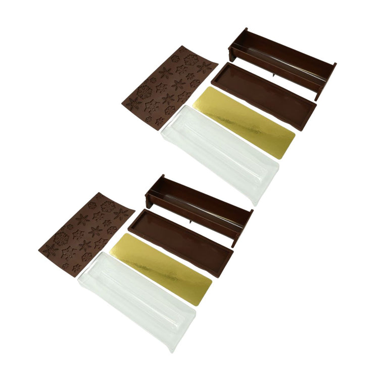 Ensemble de 2 Moules à bûche de Noël avec insert et plaque motif flocon de neige 30 x 8 cm Zenker Noël