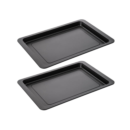 Lot de 2 plaques à pizza rectangulaires 42/29/2,5 cm en acier Spécial crountries Spécial crountries Zenker Spécial crountries