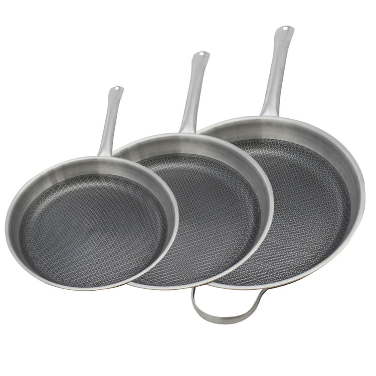 Lot de 3 Poêles Elo Relief Solutions 24, 28 et 32 cm sans PFAS