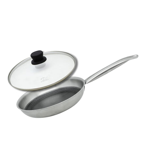 Poêle de cuisson 28 cm sans PFAS avec 1 couvercle Elo Relief Solution avec couvercles