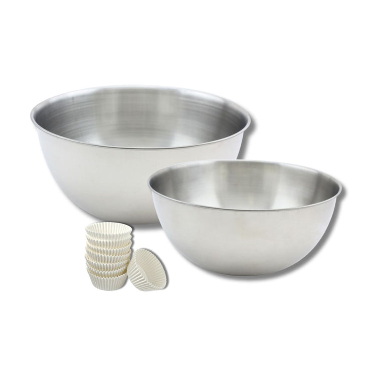 Ensemble comprenant 75 moules à muffins Zenker, 2 bols à mixer en inox Fackelmann