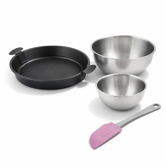 Set de 4 ustensiles de pâtisserie moule à gâteaux bol et spatule Black mettallic Black mettallic Zenker Black mettallic
