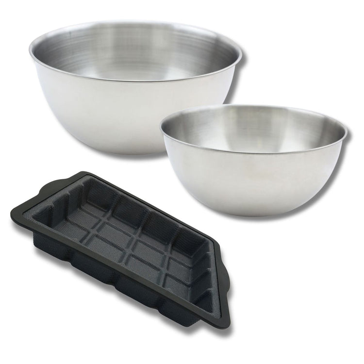 Ensemble comprenant 1 moule à gâteau en fibre de verre Zenker, 2 bols à mixer en inox Fackelmann