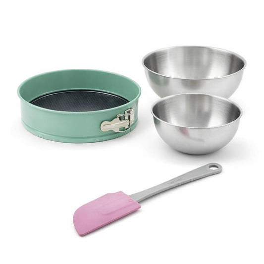 Set de 4 ustensiles de pâtisserie moule à gâteaux bol à mixer inox et spatule pâtisserie Divers Divers Zenker Divers