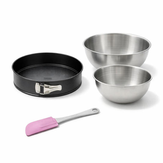 Set de 4 ustensiles de pâtisserie moule à manqué 2 bols et spatule pâtisserie Black metallic Black mettallic Zenker Black mettallic