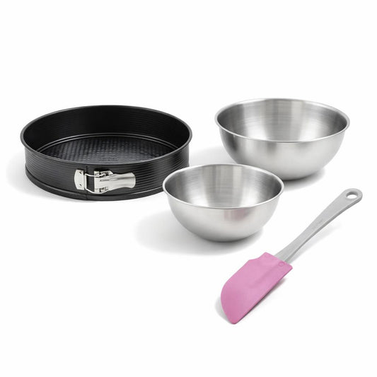 Set de 4 ustensiles de pâtisserie moule à manqué 2 bols et spatule Black metallic Black mettallic Zenker Black mettallic