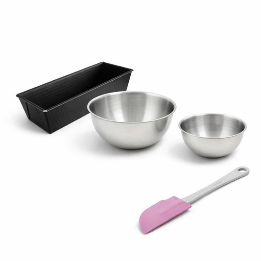 Set de 4 ustensiles de pâtisserie moule à gâteaux bol et spatule pâtisserie Black mettallic Black mettallic Zenker Black mettallic