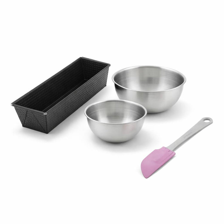 Set de 4 ustensiles de pâtisserie moule à gâteaux bols et spatule Black mettallic Black mettallic Zenker Black mettallic