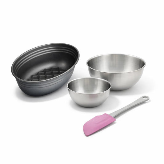 Set de 4 ustensiles de pâtisserie moule à gâteaux 2 bols et spatule Black metallic Black mettallic Zenker Black mettallic
