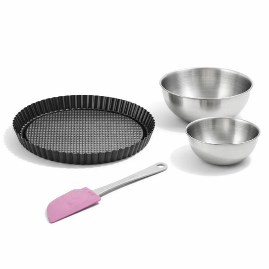 Set de 4 ustensiles de pâtisserie moule à gâteaux 2 bols et spatule pâtisserie Black metallic Black mettallic Zenker Black mettallic
