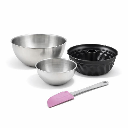 Set de 4 ustensiles de pâtisserie moule à gâteaux bols et spatule Black metallic Black mettallic Zenker Black mettallic