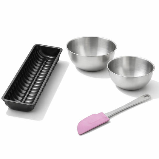 Set de 4 ustensiles de pâtisserie moule à gâteaux 2 bols et spatule pâtisserie Black mettallic Black mettallic Zenker Black mettallic