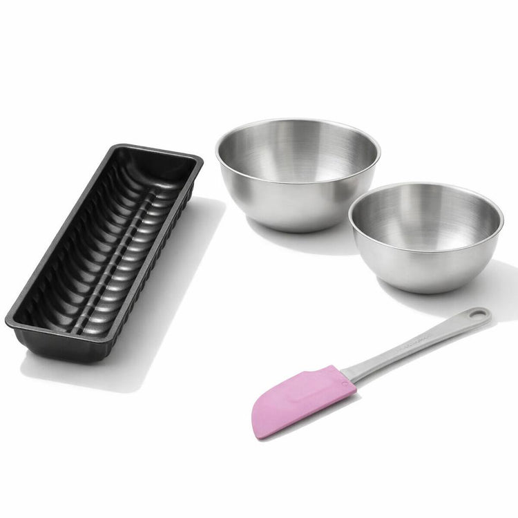 Set de 4 ustensiles de pâtisserie moule à gâteaux 2 bols et spatule pâtisserie Black mettallic Black mettallic Zenker Black mettallic