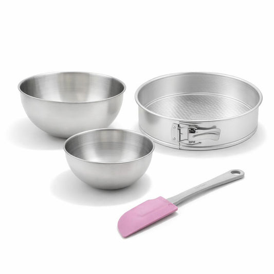 Set de 4 ustensiles de pâtisserie moule à gâteaux 2 bols et spatule Zenker Silver