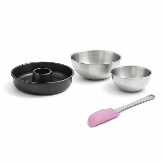 Set de 4 ustensiles de pâtisserie moule à gâteaux 2 bols et spatule Black mettallic Black mettallic Zenker Black mettallic