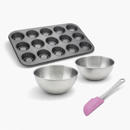 Set de 4 ustensiles de pâtisserie moule à gâteaux bols et spatule Spécial créative Spécial créative Zenker Spécial créative
