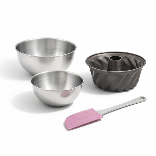 Set de 4 ustensiles de pâtisserie moule à gâteaux bols et spatule Spécial mini Spécial mini Zenker Spécial mini