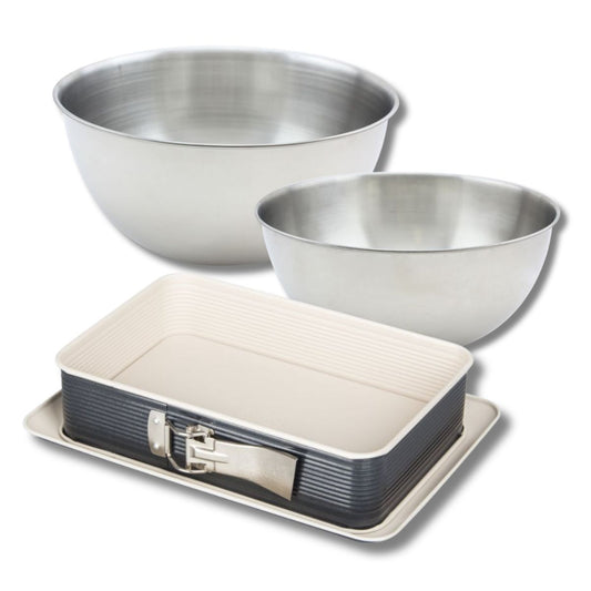 Set de 4 ustensiles de pâtisserie moule à charnière 2 bols et spatule Zenker Smart Pastry