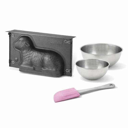 Set de 4 ustensiles de pâtisserie moule à gâteaux 2 bols et spatule pâtisserie Pâques Pâques Zenker Pâques