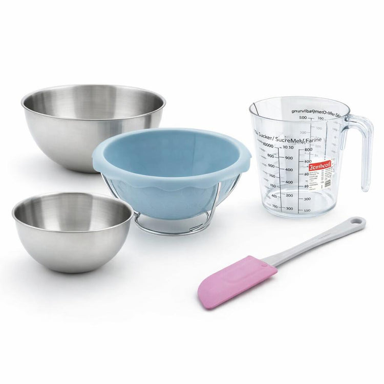 Set de 5 ustensiles de pâtisserie moule bol spatule et verre doseur Zenker Spécial Football