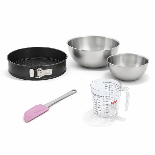 Set pâtisserie avec moule à manqué 24 cm, 2 bols à mixer, verre mesureur et spatule Zenker