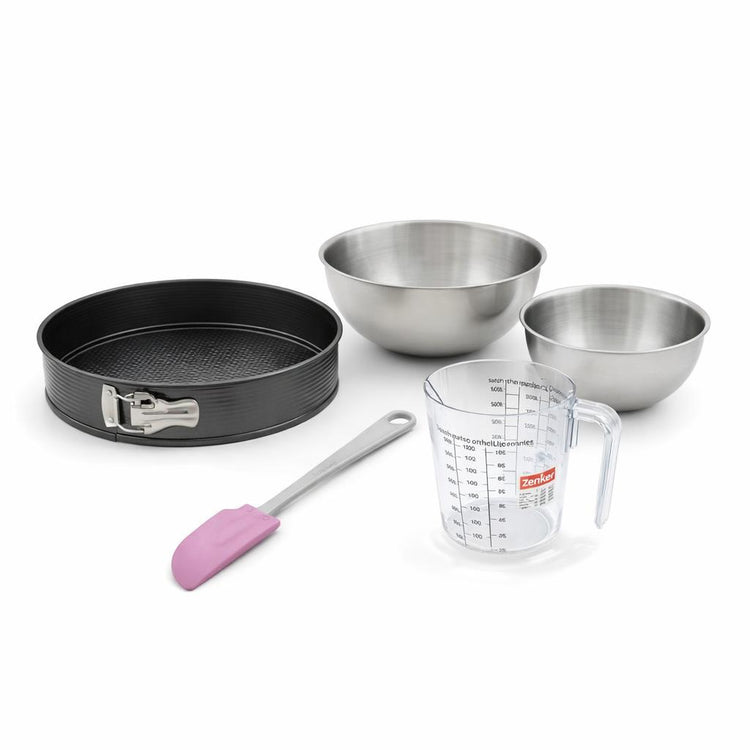 Set de 5 ustensiles de pâtisserie moule à gâteaux bols spatule et verre doseur Black metallic Black mettallic Zenker Black mettallic